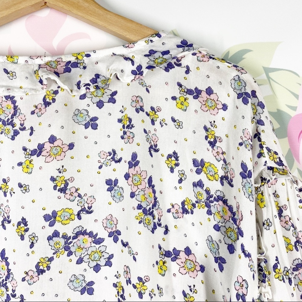 NEW Free People Secret Garden Cottagecore Floral Ruffle Maxi Skirt Set M - Picture 11 of 16